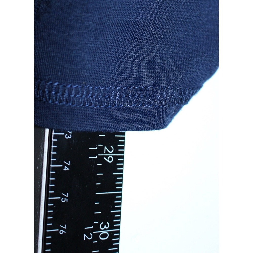 Guess Mens V-Neck Ombre Burnout T-Shirt Teal Blue Dip Dye Short Sleeve Large - Picture 4 of 5